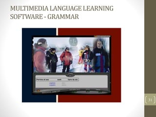 MULTIMEDIALANGUAGELEARNING
SOFTWARE- GRAMMAR
31
 