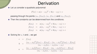 Derivation
 