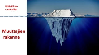 Muuttajien
rakenne
Määrällinen
muuttoliike
 