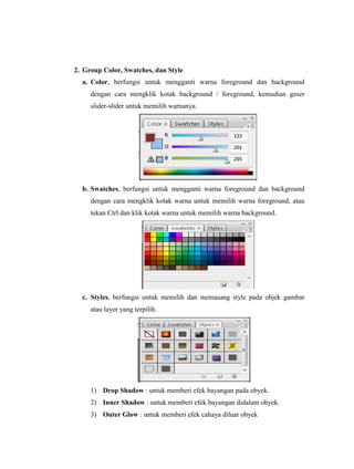 Mengenal Lembar Kerja Adobe Photoshop CS3