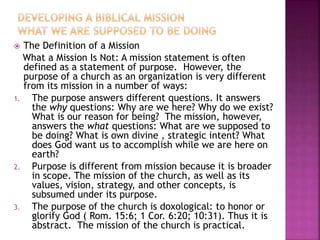 Mulphurs. chapter 4 developing a bibical mission rev. su 14(1) | PPTX