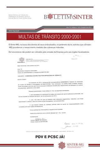 Multas de trânsito 2000-2001