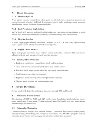 Multi-Agent Platforms and Frameworks Overview | PDF