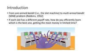 Multi-Armed Bandit: an algorithmic perspective | PDF