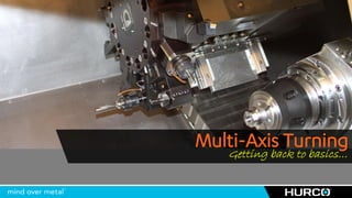 Multi-Axis Turning
   Getting back to basics…
 