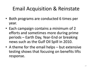 Includes lapsed donors