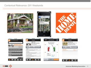 89American Marketing Association
Contextual Relevance: DIY Weekends
 