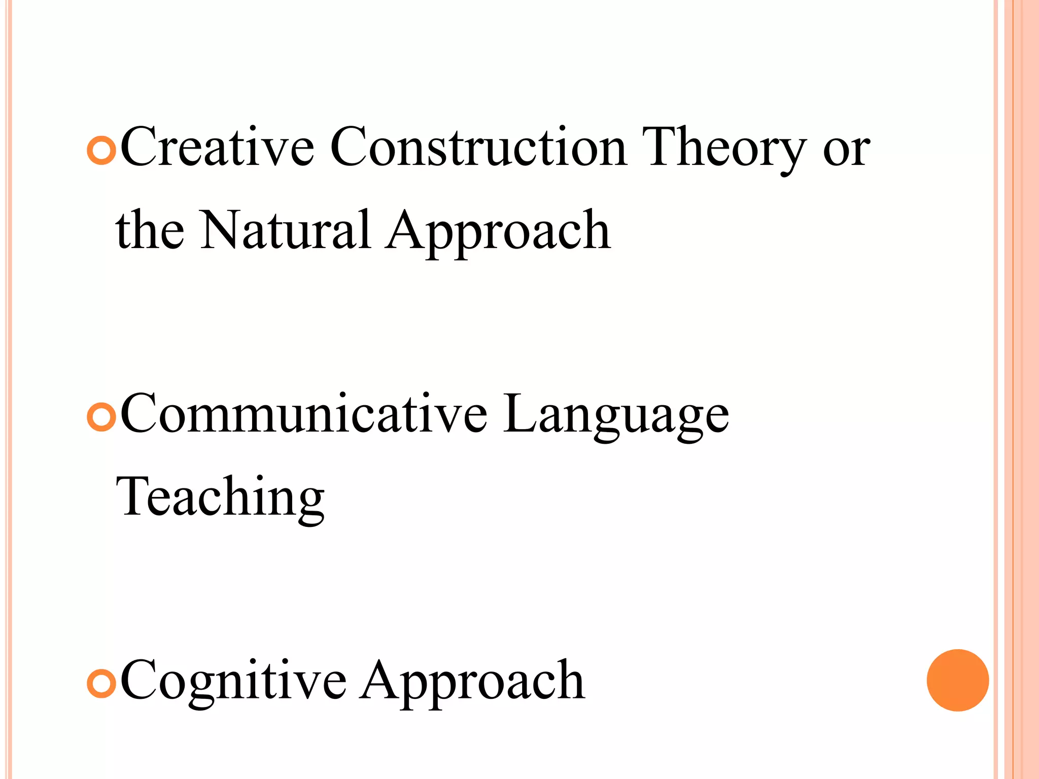 Theories of Second Language Acquisition-Creative Construction Theory ...