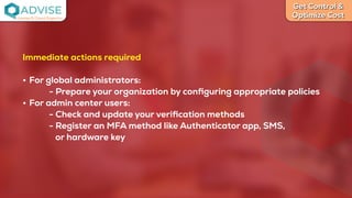 Multi-factor Authentication (MFA) requirement for Microsoft 365 Admin ...