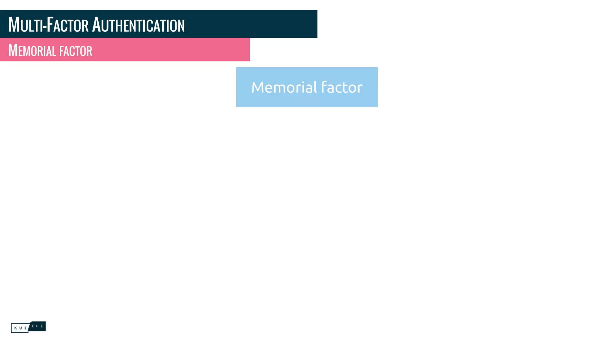 MULTI-FACTOR AUTHENTICATION
MEMORIAL FACTOR
Memorial factor
 