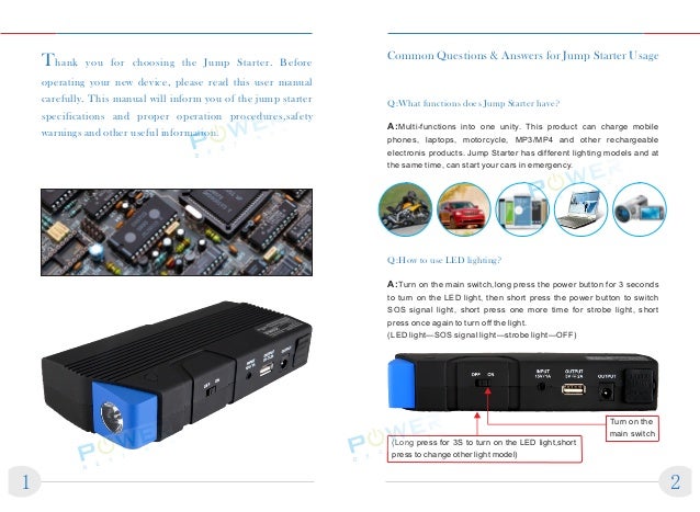 Multi function jump starter