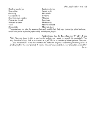 Multi genre analysis assignment | PDF