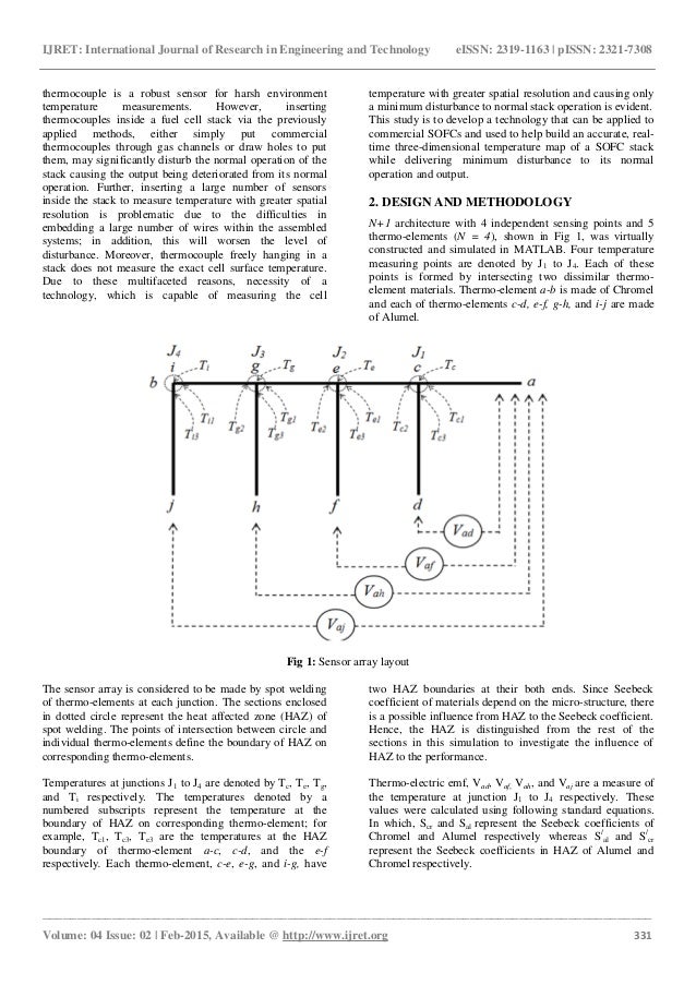 Multi junction thermocouple array for insitu temperature monitoring
