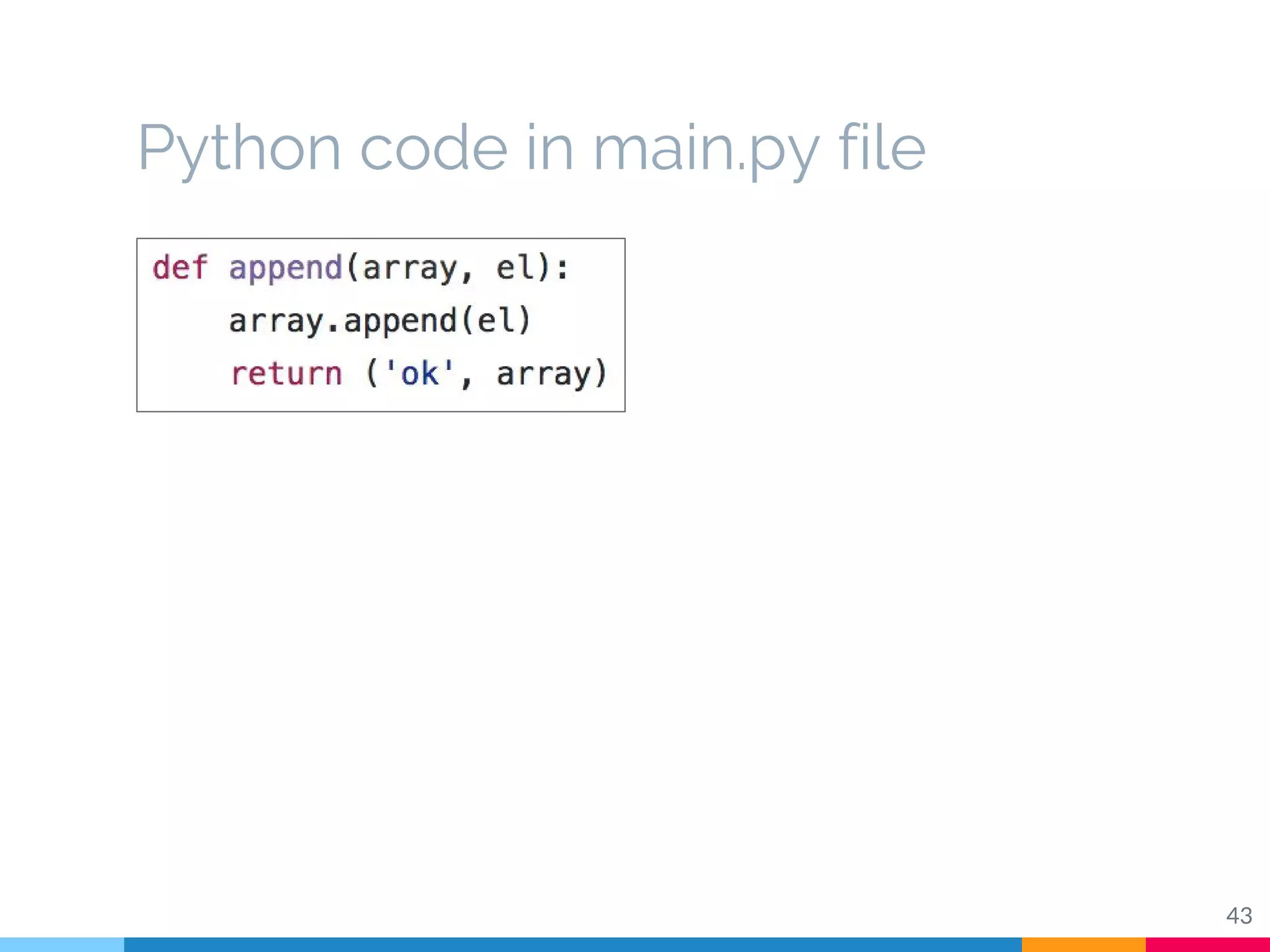 Python code in main.py file
43
 