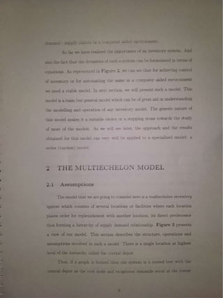 Multi location inventory models