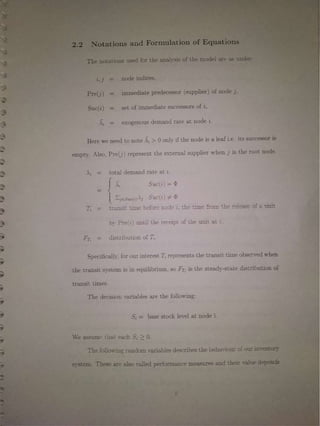 Multi location inventory models