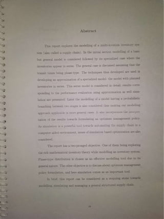 Multi location inventory models