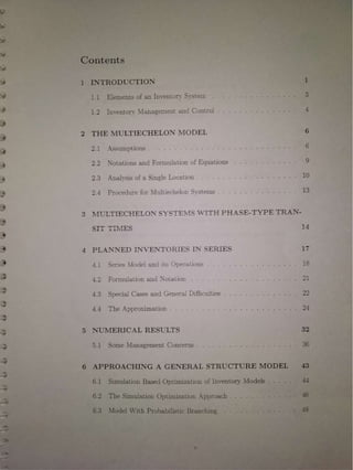 Multi location inventory models