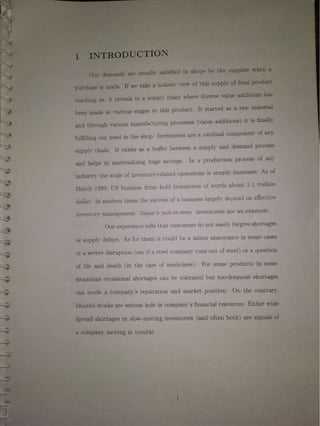 Multi location inventory models