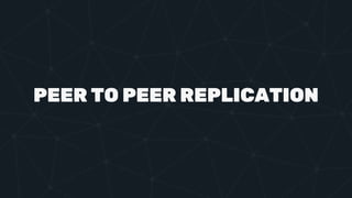 PEER TO PEER REPLICATION
 