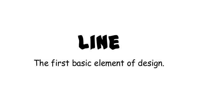 Basic element of design: line