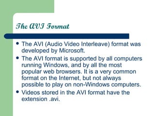Multimedia formats | PPT