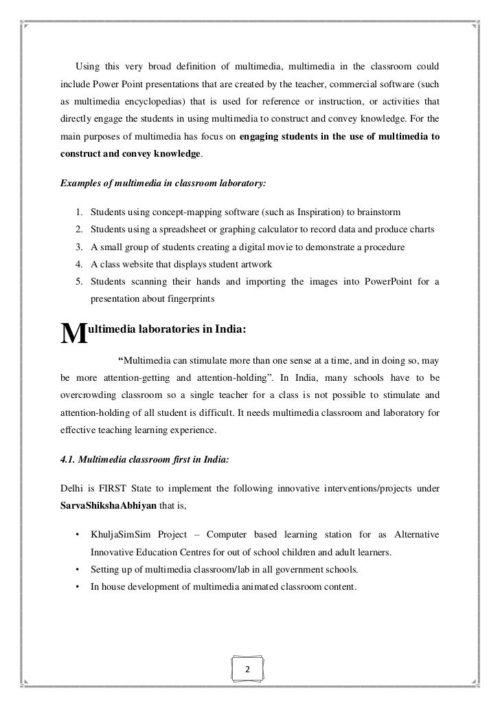 Multi media laboratory