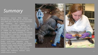 Post Mortem Insects Multi-Omics and Molecular Biomarkers in Wildlife Forensics Post-Mortem.pptx