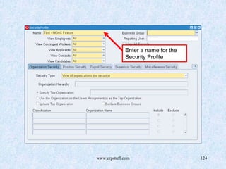 www.erpstuff.com 124
Enter a name for the
Security Profile
 