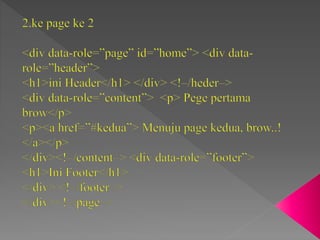 Multi page jquery mobile | PPTX