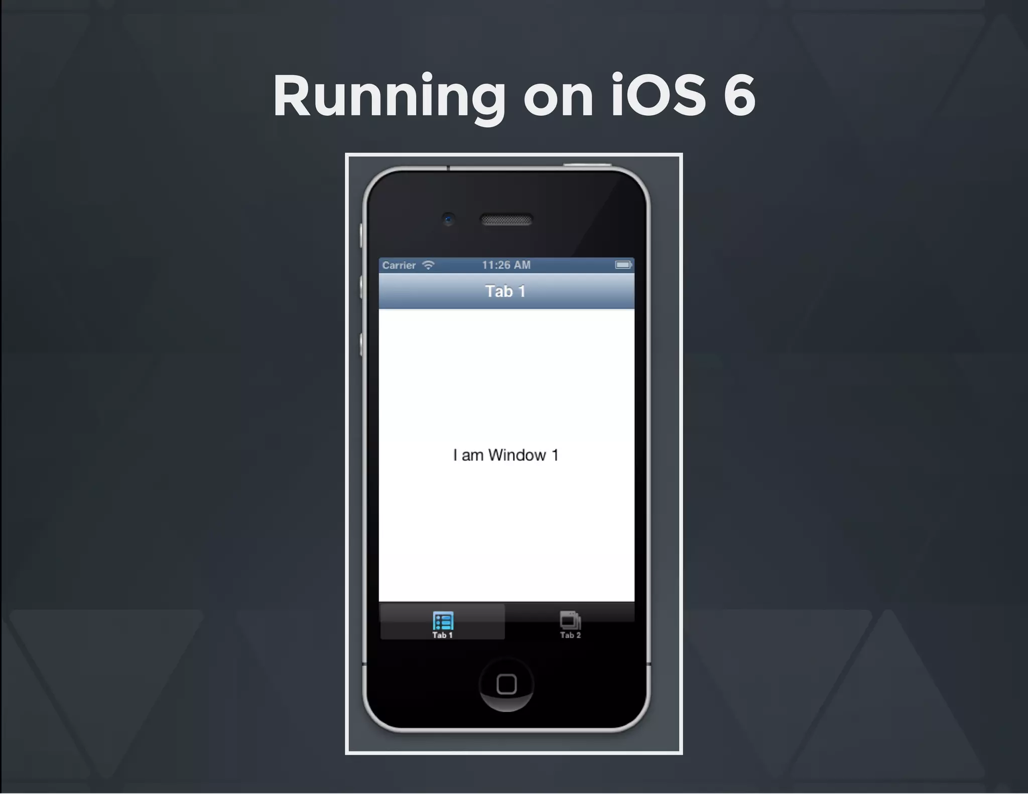 Running on iOS 6
 
