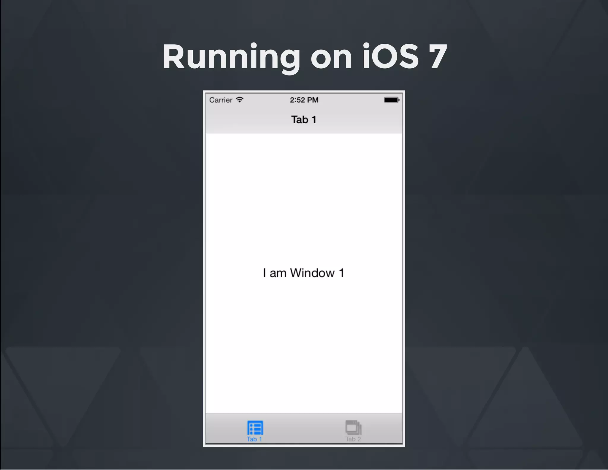 Running on iOS 7
 