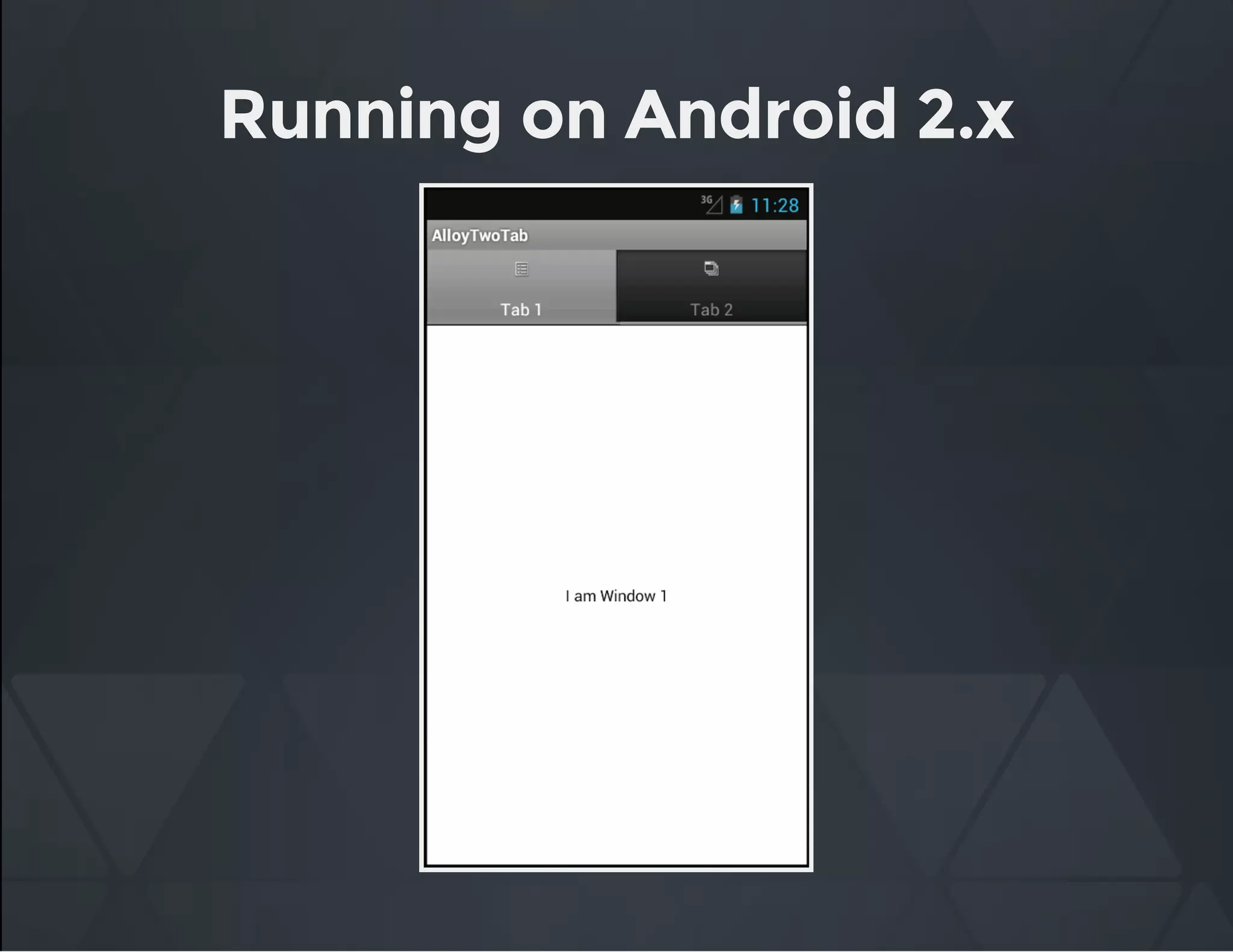 Running on Android 2.x
 