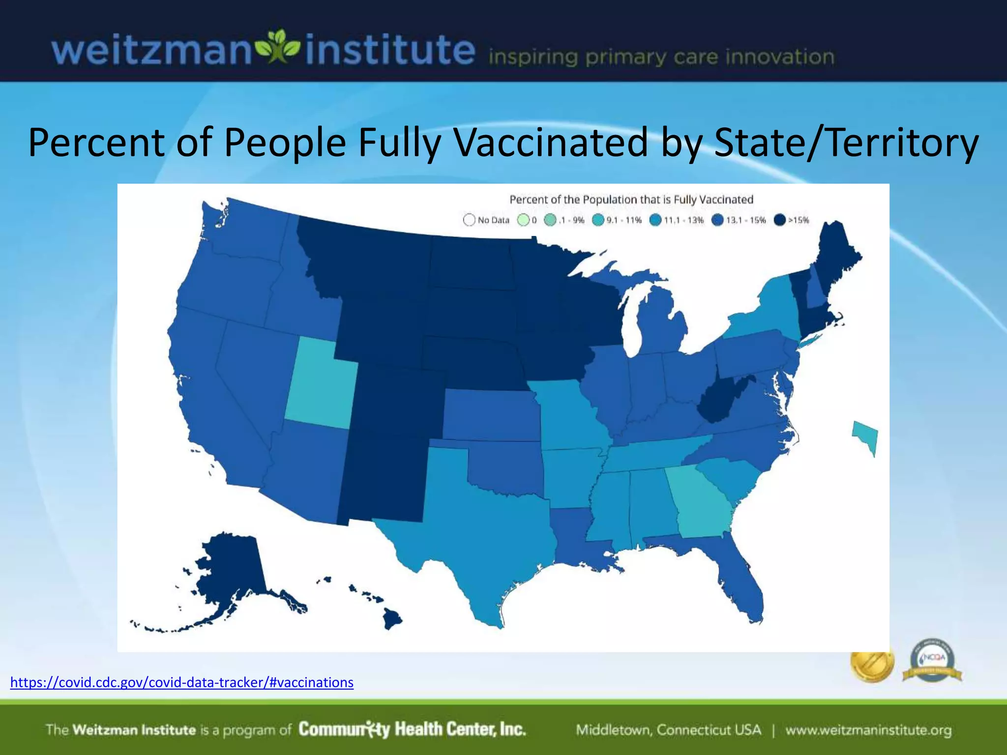 https://covid.cdc.gov/covid-data-tracker/#vaccinations
Percent of People Fully Vaccinated by State/Territory
 