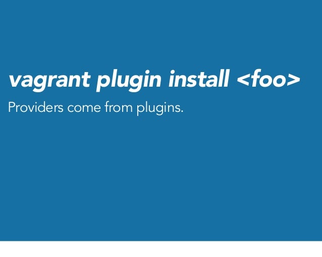 vagrant providers