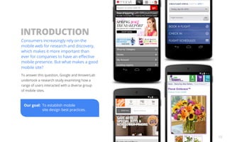 INTRODUCTION 
Consumers increasingly rely on the 
mobile web for research and discovery, 
which makes it more important th...