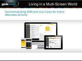 Living in a Multi-Screen World
Accommodating Different Use Cases for Event
Attendee Activity

 