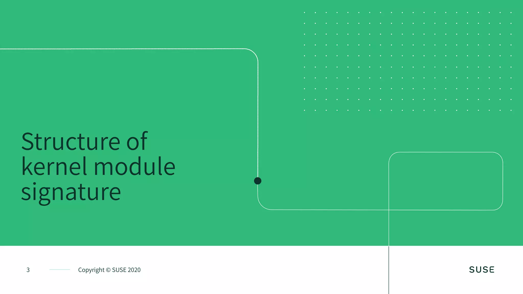 3 Copyright © SUSE 2020
Structure of
kernel module
signature
 