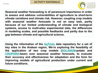 Using multi-site experimental data for seasonal forecasting and future conditions of crop yield