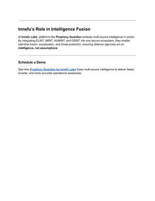 Understanding Multi-Source Intelligence: ELINT, IMINT, OSINT, HUMINT ...