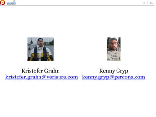 Kristofer Grahn
kristofer.grahn@verisure.com
Kenny Gryp
kenny.gryp@percona.com
 
2 / 46
 