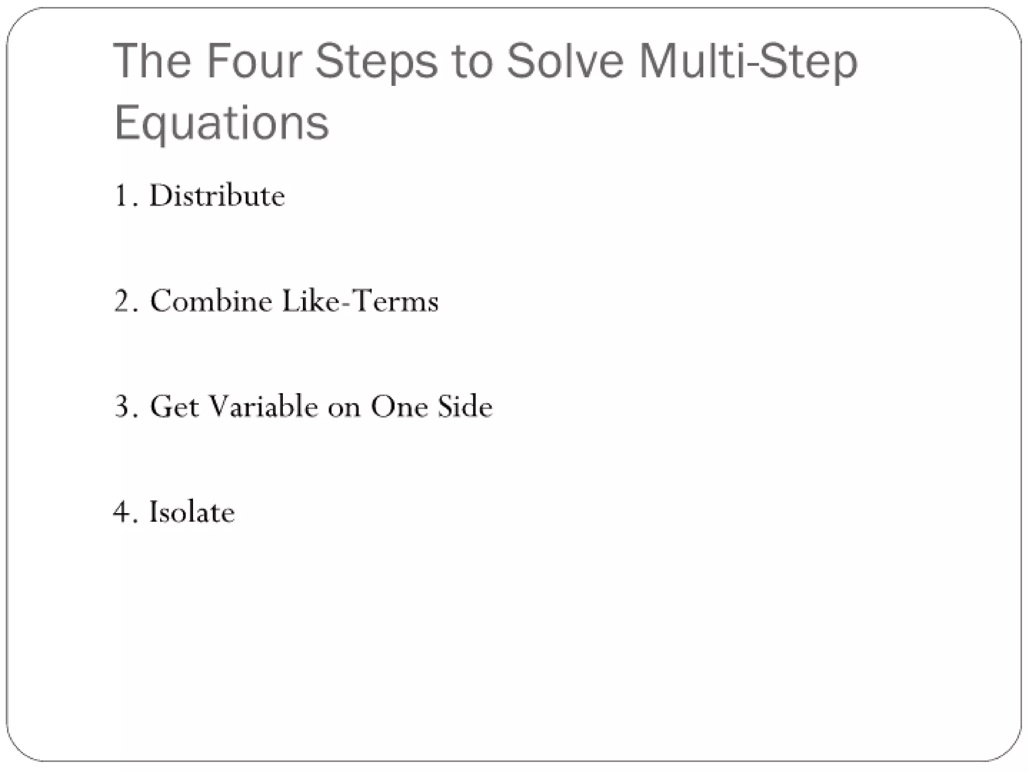 Multi step powerpoint
