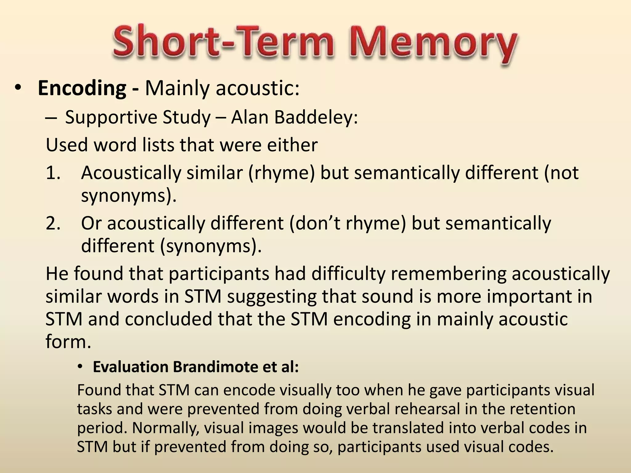 A-Level Psychology: Multi Store Memory Model - New Spec | PPTX | Data ...