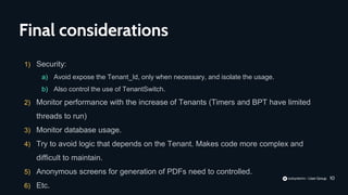 Multi tenancy - a practical approach | PPTX