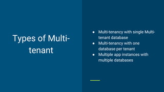 What is Multi-Tenant Architecture ? | PPTX