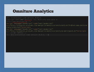 Omniture Analytics
 