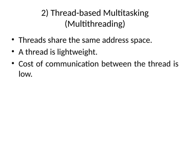 Multi-Threading in Java power point presenetation | PPT