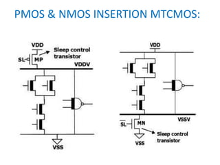PMOS & NMOS INSERTION MTCMOS:
 