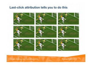 @vinoaj
@vinoaj #GAUC2013!Google Analytics User Conference 2013!
Last-click attribution tells you to do this
 