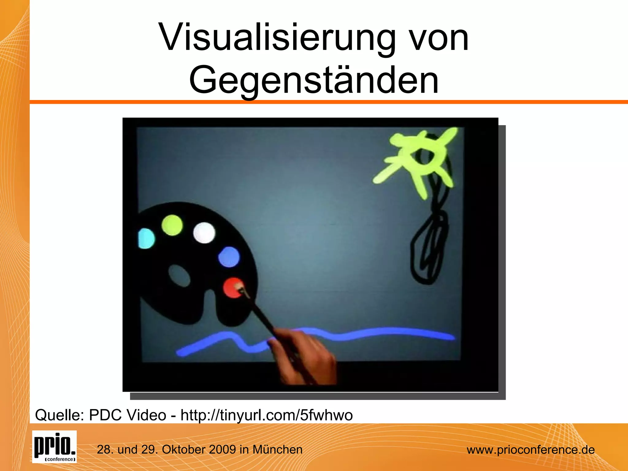 Visualisierung von Gegenständen Quelle: PDC Video - http://tinyurl.com/5fwhwo 